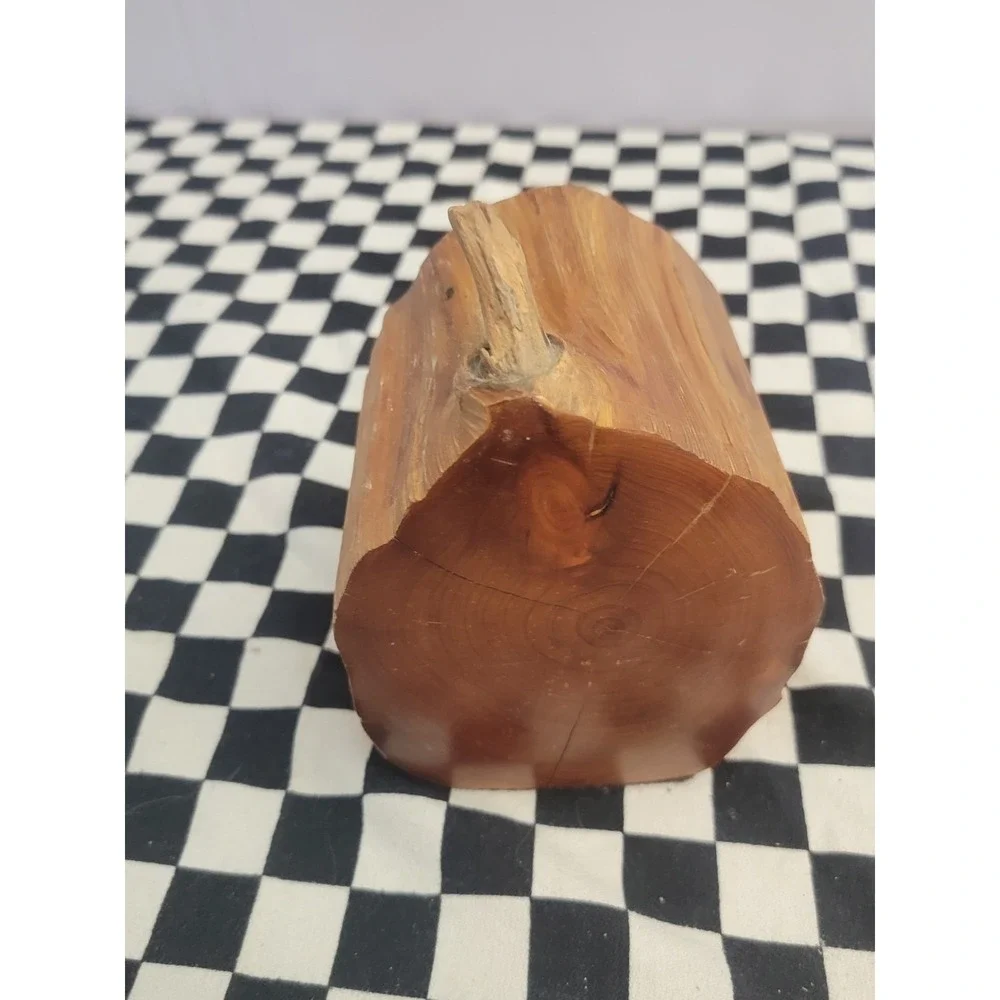 Hand-Carved Cedar Heart Secret Box •‎ Puzzle Drawer • Rustic Wood Trinket